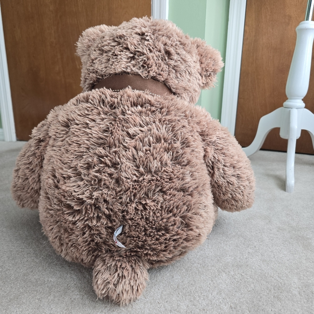 LARGE 28” Brown Teddy Bear FAO Schwarz Plush - Picture 4 of 10
